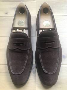 JOHN LOBB ASHLEY Dark Brown Suede サイズ6E ジョンロブ アシュレイ ダークブラウンスエード