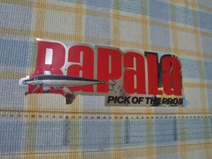 Rapala/ラパラ！ルアー柄/ミラー/ステッカー/シール/大/切れ傷あり/C ※ヤフーショッピングストア/レア物商会・健美堂でも大量出品中！