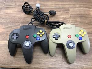 任天堂64 コントローラ 2個 中古品B-6825