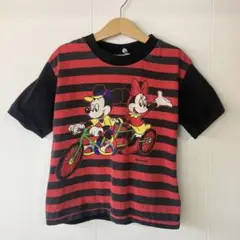 80s 90s ディズニー ミッキー&ミニー Tシャツ USA製 キッズ古着