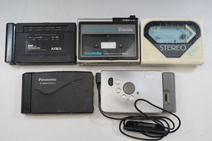 【w252】カセットプレーヤー まとめ 5点 SONY／ソニー WALKMAN／ウォークマン WM-EX707 遊歩人 KC-8 aiwa／アイワ Panasonic／パナソニック