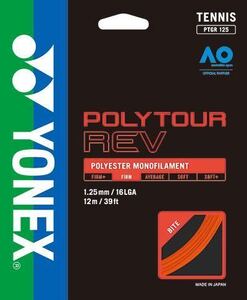 ☆送料無料！YONEX POLY TOUR REV ポリツアーレブ　1.25 12mカット品　ATG850☆