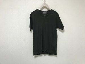 本物ジャーナルスタンダードJOUNALSTANDARD コットンVネック半袖Tシャツメンズサーフアメカジミリタリービジネススーツ黒グレーS日本製