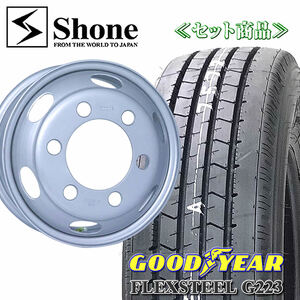 在庫要確認 エルフ キャンター グッドイヤー FLEX STEEL G223 205/70R16 111/109 LT 鉄ホイール付 16×6 +127 1本価格 夏 NO,GY024SH303-1