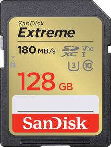 SanDisk (サンディスク) 128GB Extreme (エクストリーム) SDXC UHS-I メモリーカード - C10