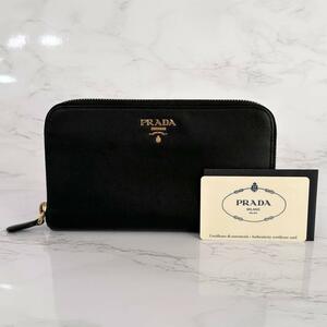 《大特価！》 プラダ PRADA 長財布 サフィアーノ レザー ロゴ ブラック 8-00005