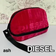 【DIESEL】ディーゼル　クラッチバッグ　ポーチ　羊皮　ピンク