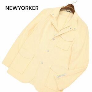 NEWYORKER ニューヨーカー 春夏 【麻 リネン混】 ストライプ★ ジャケット ブルゾン Sz.S　メンズ 　C4T03956_4#M