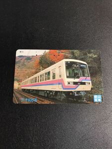 C342 使用済みテレカ　叡山電車　デオ800系　テレホンカード