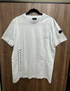 【未使用】タグ付き MONCLER モンクレール リフレクションTシャツ MAGLIA MANICHE CORTE ホワイト 白 半袖 Tシャツ メンズL 