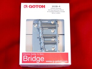 ★新品セール/最安値！★GOTOH／203B-4-C◆国産 高品質 高精度！ ４弦 Bass用ブリッジ ゴトー Chrome／クローム