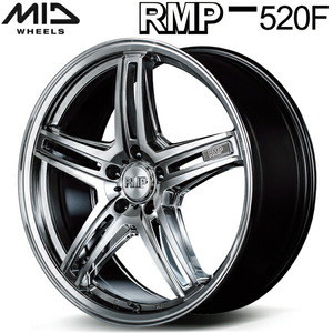 MID RMP 520F 1本価格 ハイパーメタルコート/ポリッシュ 7.0J-18インチ 5H114.3 インセット+48