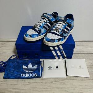 adidas x APE - 24cm コラボ20周年記念 & BAPE30周年記念 FORUM 84 BAPE LOW フォーラム 84 ベイプ ロウ 青色 (タグ付き未使用)