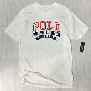 USA正規品 【XL】 POLO ポロ RALPH LAUREN ラルフローレン Arch 半袖 クルーネック Ｔシャツ クラシックフィット 綿100% 白 (RL5)