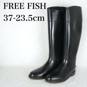 EB5448*FREE FISH*フリーフィッシュ*レディースレインブーツ*37-23.5cm*黒