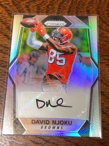 レア！David Njoku RC AUTO silver prizm NFL 2017 Panini prizm refractor BROWNS topps ルーキー　サイン