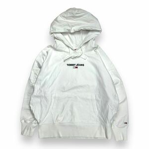 TOMMY JEANS トミージーンズ プルオーバーパーカー フーディー パーカー コットン M ホワイト レディース