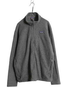 12年製 パタゴニア シンプル シンチラ ジャケット メンズ XL 古着 Patagonia アウトドア フリース ジャンパー ハイネック フルジップ 濃灰