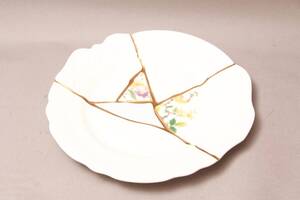 SELETTI/セレッティ/kintsugi/金継ぎシリーズ/大皿/フローラル/鳥2/MOMA/デザイン/レア/27.5cm