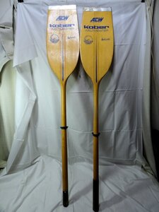 kober◆ オール ウッドダブルパドル パドル 全長約228cm ボート カヌー カヤック