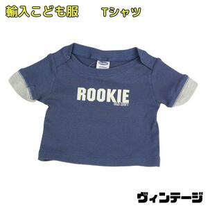 こども服 半袖 Tシャツ　OLD NAVY ROOKIE 0-3m ネイビー