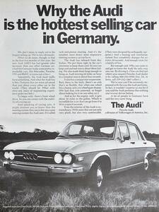 稀少！1970年代アウディ広告/Audi/ドイツ車/旧車/L-b