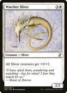 MTG ■白/英語版■ 《監視スリヴァー/Watcher Sliver》★FOIL★ 時のらせんリマスタ－ TSR