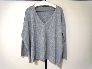 ▽♪ spick&span スピックアンドスパン Vネック ニット グレー