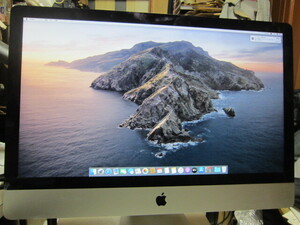 APPLE iMac A1419 Core i5/8GB/HDD1000GB/27インチ/初期化済み/Catalina 10.15 /画面左下割れ・キズあり/純正キーボード・マウス付き