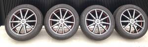 美品 MID シュナイダー ホイール 4本 5H-114.3 17インチ 205/55R17 ダンロップ エナセーブ RV505 ノア ヴォクシー セレナ ステップワゴン 