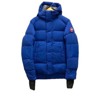 未使用品 カナダグース CANADA GOOSE 5076M ダウンジャケット アームストロングフーディ フェザー混 ナイロン 長袖 M 青 ブルー メンズ