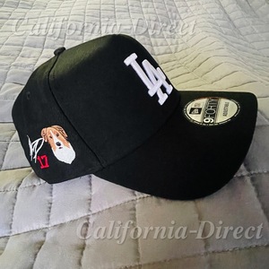 大谷翔平サイン刺繍 x デコピン ドジャース 公式 限定 New Era 9Forty ベースボールキャップ MLB公式 野球帽