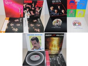 LP・クイーン Queen 12セット・Ⅱ 帯違い2枚、LIVE KILLERS、 USA盤など・帯付、輸入盤含む01-67