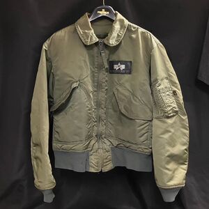 BLM169H ジャンク ALPHA INDUSTRIES アルファインダストリーズ CWU-45/P(W) フライトジャケット ミリタリー Mサイズ ブルゾン カーキ系