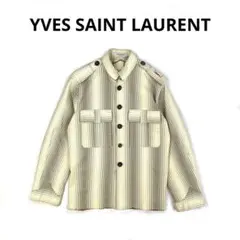【極上イタリア製】 80s YSL 刺繍　エポレットジャケット　ヴィンテージ
