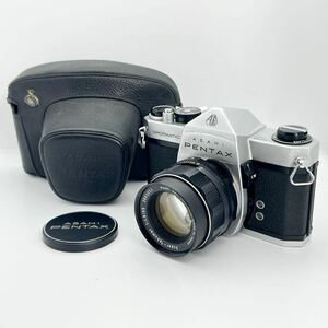 ASAHI PENTAX SPOTMATIC SP 1:1.8 55mm ペンタックス フィルムカメラ 一眼レフ レンズ ケース付 シャッター確認済 現状品