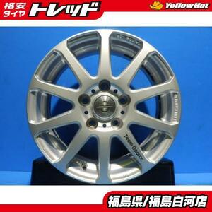 中古 ホイール 15インチ チームスパルコ V-SEED 03F 6.0J +45 112 5H シルバー 輸入車 アウディ A4 A6 VW ゴルフ 4本セット 白河