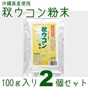 【送料込】沖縄県産秋ウコン粉末（100ｇ入り）×２個セット┃秋うこん