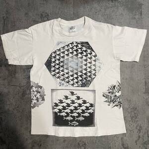 スペシャル 90s 多色刷り 激レア アンダジア M.C.Escher エッシャー USA製 ビンテージ エッシャー tシャツ M アート アメリカ製 supreme