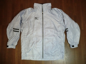 ★中古 ミズノ 中綿 ブレーカーJKT 灰 サイズＳ フード付き