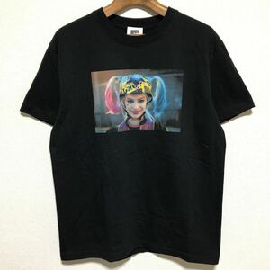 [即決古着]ハーレイ・クインの華麗なる覚醒 BIRDS OF PREY/ヴィレッジヴァンガード限定Tシャツ(ローラーダービーver)/ブラック/Lサイズ