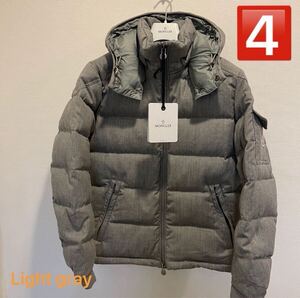 サイズ4 Moncler Montgenevre モンジュネーブル　ライトグレー　現行定価38万600円