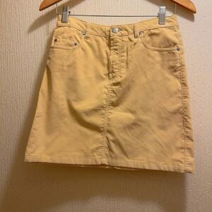 美品★A.P.C★アーペーセー★ベージュ★コーデュロイ台形ミニスカート★XS