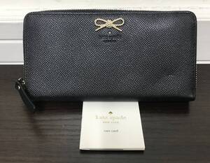 【0646　C-2　BV】kate spade NEWYORK ケイトスペード　 レザー 長財布 ブラック　新品未使用