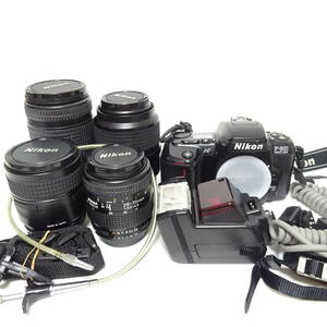 ニコン F-601 フィルム一眼カメラ レンズ4個アクセサリーおまとめセット 動作未確認 ジャンク品 80サイズ発送 KK-3091800-210-mrrz