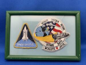 【額装】 スペースシャトル 刺繍ワッペン STS-51-L チャレンジャー NASA SPACE SHUTTLE パッチ