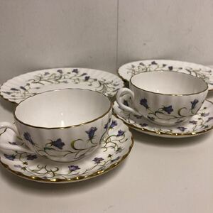 10-131 SPODE スポード カンタベリー カップ ＆ ソーサー プレート 紅茶 コーヒー 花柄 金彩 Y8487-T Y8487-S