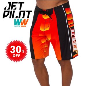 ジェットパイロット JETPILOT セール 30%オフ 送料無料 ポディウム メンズ ボードショーツ S22910 オレンジ/ブラック 38 海パン