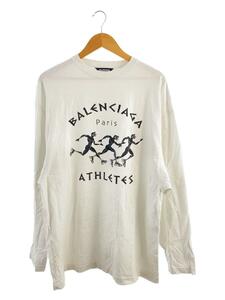 BALENCIAGA◆Athletes Long Sleeve/長袖Tシャツ/XXS/コットン/WHT/JP57 2020 01536