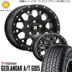 215/65R16 サマータイヤホイールセット ハイエース (YOKOHAMA GEOLANDAR AT & XTREME-J XJ04 6穴 139.7)